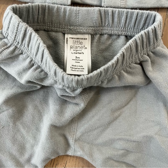 Little Planet Carters 3 piece set sage maroon cardign  0-3 months baby neutral - Picture 10 of 12